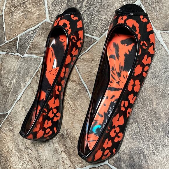 New in Box Iron Fist Orange Power Peep Toe Flat Sz 5 - Picture 6 of 14